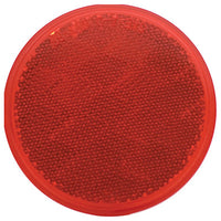 Trailer Reflector, Red, Round, 3-3/16-In.