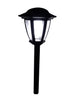 Alpine Corporation Scc428slr-Bk White Led Solar Black 3 Function Stake/Wall Or Hanging Light (Pack of 4)