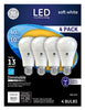 GE A19 E26 (Medium) LED Bulb Soft White 60 Watt Equivalence 4 pk