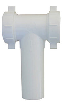 PVC Pipe Fitting, Lavatory/Kitchen Drain Tee, White, 1.5-In. OD Tube x 1.5-In. OD Tube