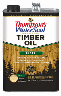 Thompson's WaterSeal Penetrating Timber Oil Transparent Clear Penetrating Timber Oil 1 gal (Pack of 4)