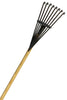 Yard Butler 62 in. 8 Tine Steel Rake Wood Handle