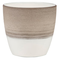 Scheurich 5 in. H x 5-1/4 in. W Ceramic Vase Planter Espresso Cream (Pack of 4)