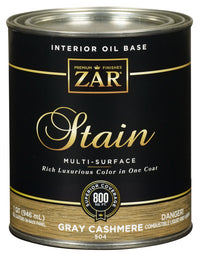 Zar 50412 1 Quart Gray Cashmere Interior Oil Base Stain