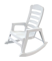 Adams Big Easy White Polypropylene Frame Rocking Chair