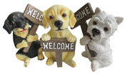 Alpine Corporation Slv236Abb 9 Welcome Dog Statuary Assorted Styles 6 Piece Display