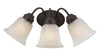 Bel Air Lighting Roanoke Oil Rubbed Bronze Black 3 lights Incandescent Bathroom Bar Fixture Wall Mou