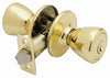 Ultra Security Polished Brass Entry Knobs KW1 1-3/4 in.