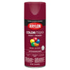 Krylon ColorMaxx Satin Burgundy Paint + Primer Spray Paint 12 oz (Pack of 6)