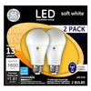 GE A21 E26 (Medium) LED Bulb Soft White 100 Watt Equivalence 2 pk (Pack of 4)