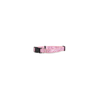 Aspen Pet Pink Dots Nylon Dog Adjustable Collar Large