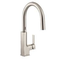 Spot resist stainless one-handle high arc pulldown kitchen faucet