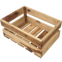 Crate-Style Wood Planter, 13.5 x 6-In. (Pack of 2)