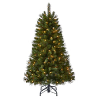 Celebrations Home  4-1/2 ft. Full  Incandescent  140 count Smithtown  Christmas Tree