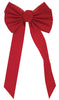 Holiday Trims Christmas Bow Bow Red Glitter Velvet 12 inch (Pack of 12)