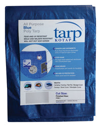 KOTAP 8 ft. W x 10 ft. L Light Duty Polyethylene Poly Tarp Blue (Pack of 20)