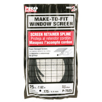 Prime-Line Make-2-Fit 0.175 in. D X 25 ft. L Screen Spline