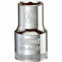 SAE Socket, Shallow, 6-Point, 7/16-In., 1/2-In. Drive