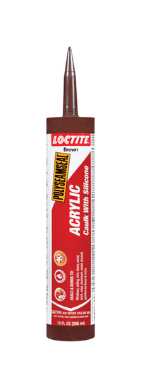 Loctite  Polyseamseal  Dark Brown  Acrylic/Silicone  Caulk Sealant  10 oz. (Pack of 12)