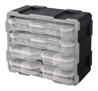 Ace 6.75 in. W X 12.75 in. H Storage Rack Plastic 6 compartments Black/Clear