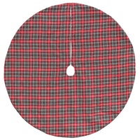 Dyno Christmas Tree Skirt Plaid Polyester 1 pk (Pack of 4)