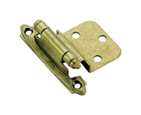 Amerock 2 in. W X 2-3/4 in. L Burnished Brass Steel Self-Closing Hinge 2 pk