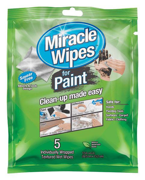 Miracle Wipes Fiber Blend Cleaning Wipes 12 in. W X 6 in. L 60 pk