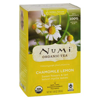 Numi Tea Herbal Tea - Chamomile Lemon - Caffeine Free - 18 Bags