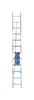 Werner 24 ft. H Aluminum Telescoping Extension Ladder Type I 250 lb. capacity