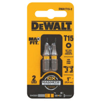 DeWalt Max Fit Torx T15 X 1 in. L Insert Bit S2 Tool Steel 2 pc