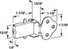 Prime-Line Brass-Plated Plated Steel Window Lock 1 pk