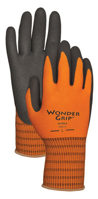 Wonder Grip Black/Orange Large Nitrile Palm Gloves