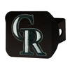 MLB - Colorado Rockies Black Metal Hitch Cover