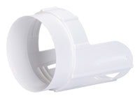 Deflect-O 4 in. D White Aluminum Duct Connector Plus Protector