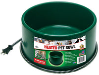 Farm Innovators P-60 1-1/2 Gallon Green Round Heated Pet Bowl