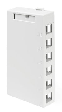 Leviton 252-41089-6WP White QuickPort® 6-Port Surface Mount Box