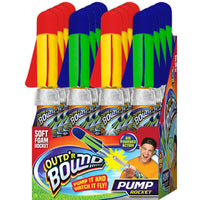 Ja-Ru Outd'r Bound Pump Rocket Foam Assorted 1 pc. (Pack of 16)