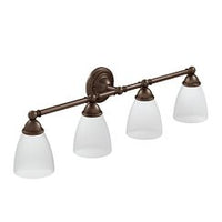 OIL RUBBED BRONZE FOUR GLOBE BATH LIGHT