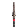 Milwaukee  SHOCKWAVE  3/16 to 1/2 in.  x 3.68 in. L High Speed Steel  2  Impact Step Drill Bit  1 pc.