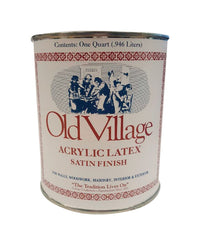 Old Village Satin Village Tavern Blue Water-Based Paint Exterior and Interior 1 qt (Pack of 4).