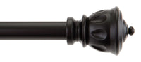 Kenney Matte Black Kiera Cafe Curtain Rod 48 in.   L X 86 in.   L