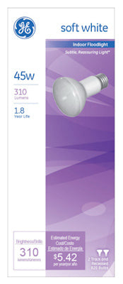 GE 45 W R20 Floodlight Incandescent Bulb E26 (Medium) Soft White 2 pk