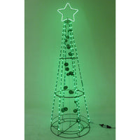 Celebrations LED Green 62 in.   Yard Decor Hoop Tree