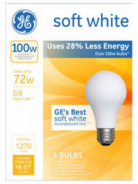 Bulb Hal A19 72W Sw 4Pk (Case Of 12)