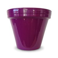 Flower Pot, Violet Ceramic, 4.5 x 3.75-In. (Pack of 16)