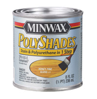 Minwax Stain And Polyurethane Finish Gloss Honey Pine 1/2 Pt