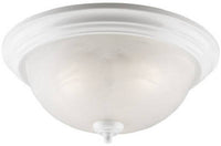 3-Light Flush Mount Ceiling White Fixture