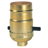 Westinghouse Brass Medium Base Push Thru Socket 1 pk