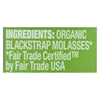 Wholesome Sweeteners Molasses - Organic - Blackstrap - Unsulphured - 16 oz - case of 12