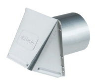 DeFlect-O  7 in. Dia. Aluminum  Wall Cap With Damper